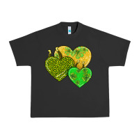 Pigment Black st patricks day hearts Urban Heavy Tee - AdoDesignShop