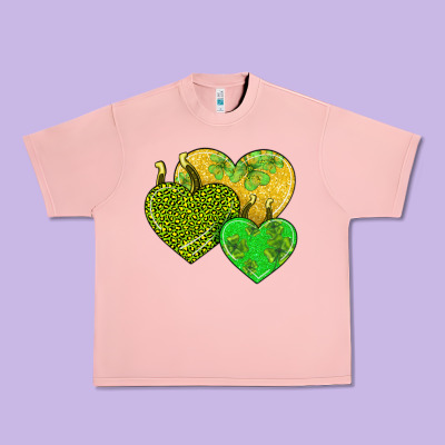 St Patricks Day Hearts Urban Heavy Tee Designed By Adodesignshop