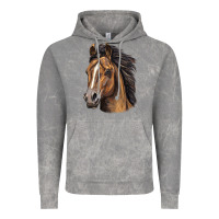Cloud Rock quarter horse portrait Vintage Hoodie - LillyAllenDesigns