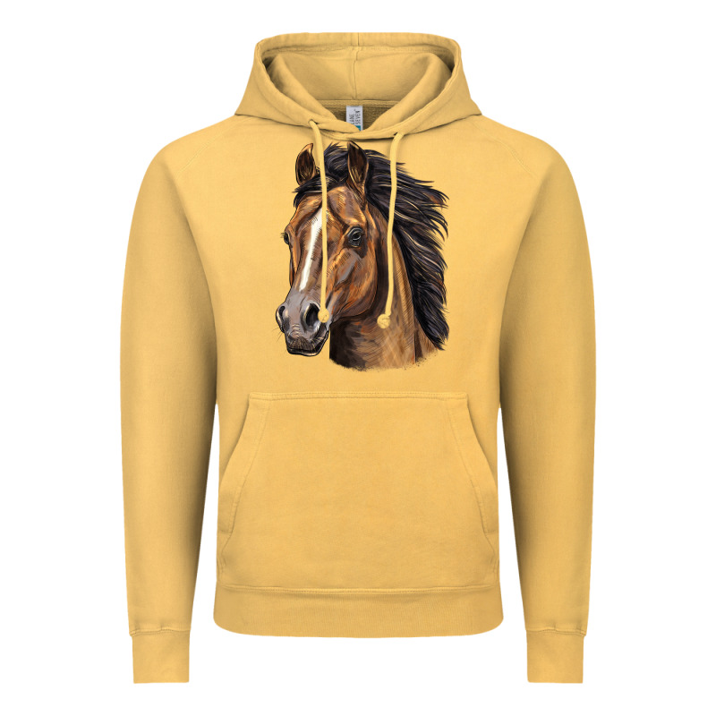 Quarter Horse Portrait Vintage Hoodie by LillyAllenDesigns | Teevron
