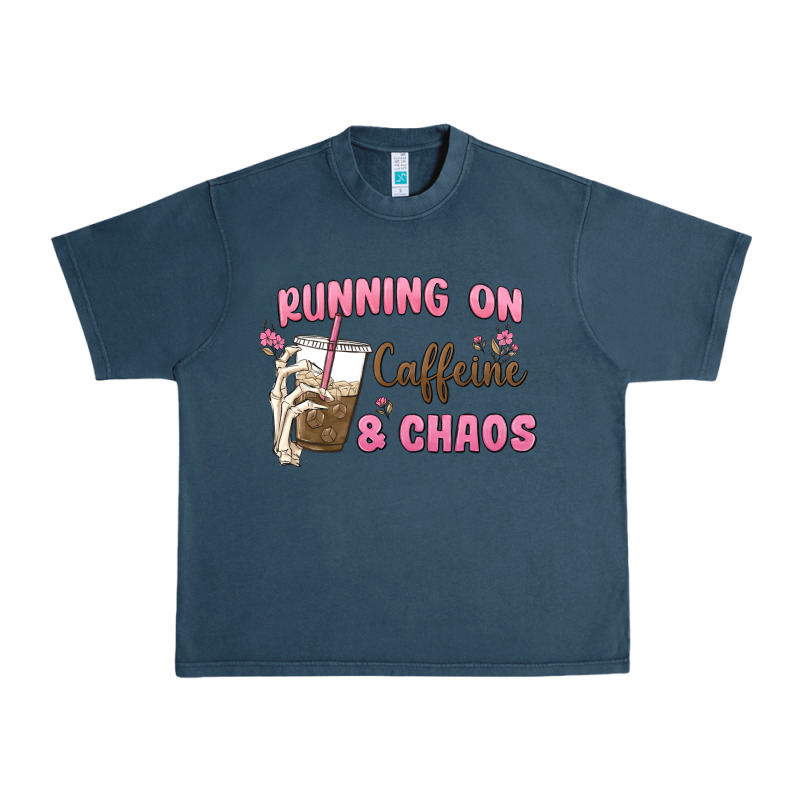 Running On Caffeine & Chaos Urban Heavy Tee by MaliasSmallBusiness | Teevron
