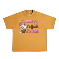 Peanut Butter running on caffeine & chaos Urban Heavy Tee - MaliasSmallBusiness