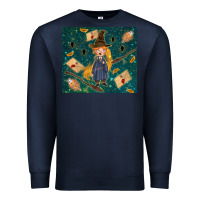 Navy wizard boy with mouse Premium Sweatshirt - TumblerDesignByShophia
