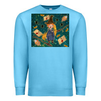 Ocean Blue wizard boy with mouse Premium Sweatshirt - TumblerDesignByShophia