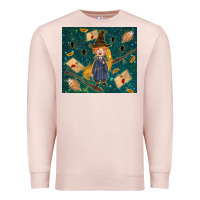 Pale Pink wizard boy with mouse Premium Sweatshirt - TumblerDesignByShophia