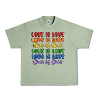 Oil Green love is love lgbtq Urban Heavy Tee - MaliasSmallBusiness