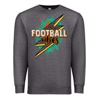 Charcoal Heather Football Vibes Premium Sweatshirt - HowdyJamesFarm