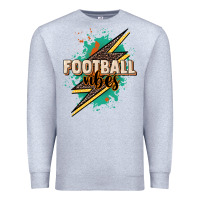Heather Grey Football Vibes Premium Sweatshirt - HowdyJamesFarm