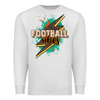 Oatmeal Heather Football Vibes Premium Sweatshirt - HowdyJamesFarm