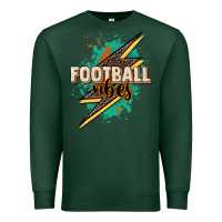 Sports Green Football Vibes Premium Sweatshirt - HowdyJamesFarm