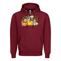 Burgundy Hello fall Zipper Hoodie - Bettercallsaul