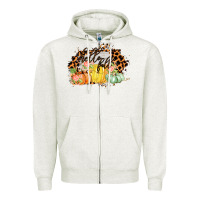 Oatmeal Heather Hello fall Zipper Hoodie - Bettercallsaul