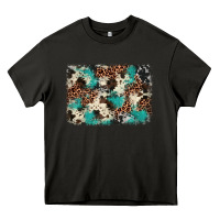 Asphalt turquoise glitter cowhide background Heavy Core Tee - BarkalooDesign