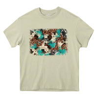 Mossy turquoise glitter cowhide background Heavy Core Tee - BarkalooDesign
