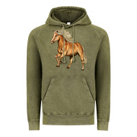 Vintage Olive Haflinger Horse Vintage Hoodie - LillyAllenDesigns