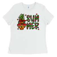 White summer vibes Ladies Tee - CowhideDigitalArt