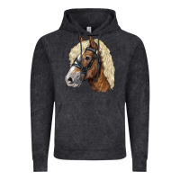 Vintage Black Haflinger Avelignese Horse Vintage Hoodie - LillyAllenDesigns