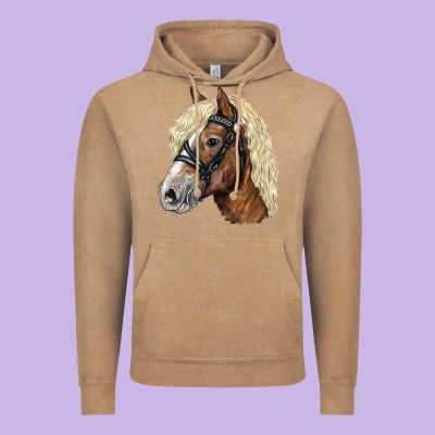 Haflinger Avelignese Horse Vintage Hoodie Designed By Lillyallendesigns