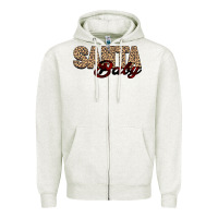 Oatmeal Heather Santa Baby Zipper Hoodie - Bettercallsaul