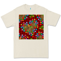 Bone christmas lights and leopard hearts seamless pattern Premium Tee - BundleAndBundleShop