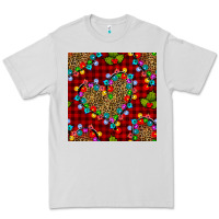 Dove Grey christmas lights and leopard hearts seamless pattern Premium Tee - BundleAndBundleShop