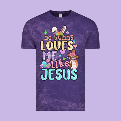 No Bunny Loves Me Like Jesus Vintage Tee Designed By Maliassmallbusiness