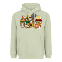 Matcha Chicken coffee cups Heavyweight Hoodie - HowdyJamesFarm