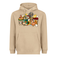 Mushroom Chicken coffee cups Heavyweight Hoodie - HowdyJamesFarm