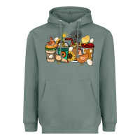 Sage Chicken coffee cups Heavyweight Hoodie - HowdyJamesFarm