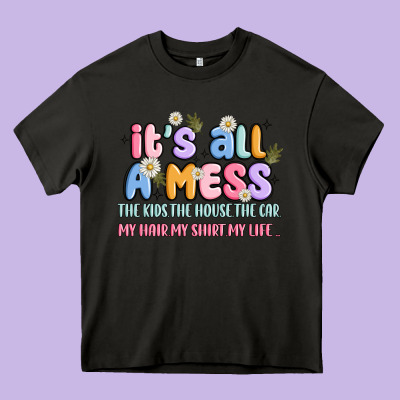 Its All A Mess Heavy Core Tee Designed By Jahusdesignshop