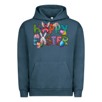 Pigment Midnight Navy Western Happy Easter Urban Hoodie - BundleAndBundleShop