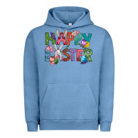 Pigment Pebble Blue Western Happy Easter Urban Hoodie - BundleAndBundleShop