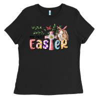 Black My First Easter Bunny Ladies Tee - RanaPortraitStore