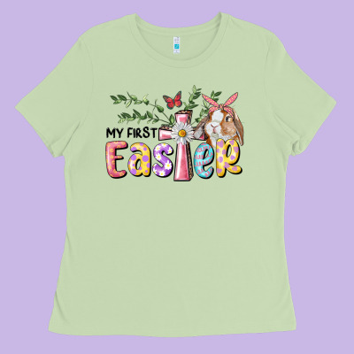 My First Easter Bunny Ladies Tee Designed By Ranaportraitstore