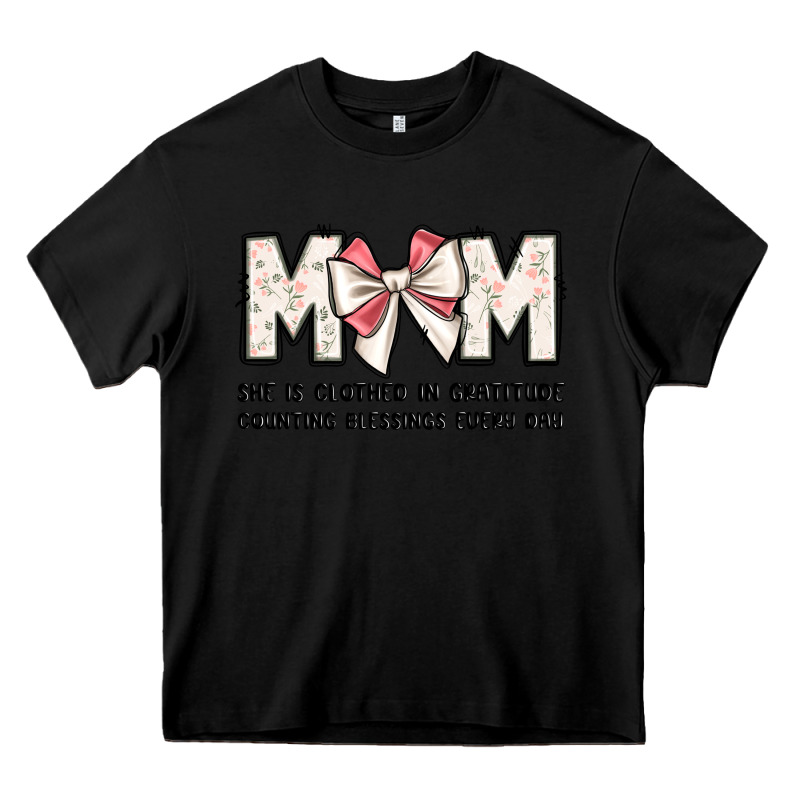Mom She Is Clothed In Gratitude Counting Blessings Heavy Core Tee by JahusDesignShop | Teevron