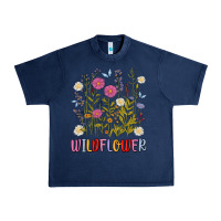 Navy wildflower malias Urban Heavy Tee - MaliasSmallBusiness