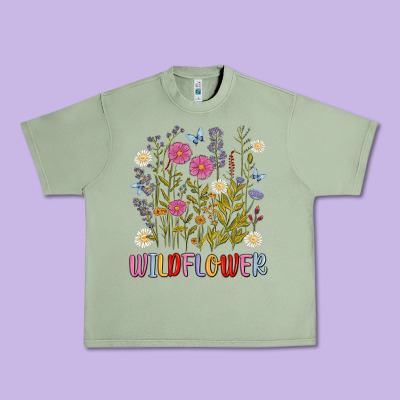 Wildflower Malias Urban Heavy Tee Designed By Maliassmallbusiness