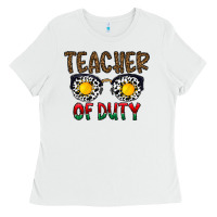 White teacher of duty Ladies Tee - CowhideDigitalArt