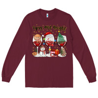 Burgundy tipsy and bright christmas Long Sleeve Tee - MaliasSmallBusiness