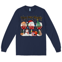Navy tipsy and bright christmas Long Sleeve Tee - MaliasSmallBusiness