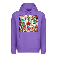 Purple Faith puzzle ribbon tumbler Premium Hoodie - TumblerDesignByShophia