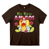 Chocolate Brown the three amigos Heavy Core Tee - JahusDesignShop
