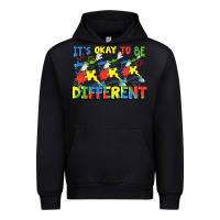 Black It's okay to be different Autism Urban Hoodie - FaDigitalArtStudio