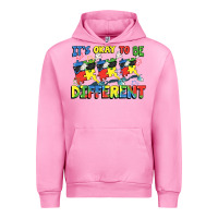 Fuchsia Pink It's okay to be different Autism Urban Hoodie - FaDigitalArtStudio