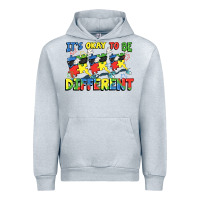 Heather Grey It's okay to be different Autism Urban Hoodie - FaDigitalArtStudio