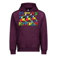 Mauve Wine It's okay to be different Autism Urban Hoodie - FaDigitalArtStudio