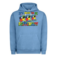 Pigment Pebble Blue It's okay to be different Autism Urban Hoodie - FaDigitalArtStudio