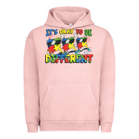 Pigment Salmon It's okay to be different Autism Urban Hoodie - FaDigitalArtStudio