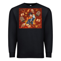 Black wizard boy with magic items Premium Sweatshirt - TumblerDesignByShophia