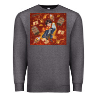 Charcoal Heather wizard boy with magic items Premium Sweatshirt - TumblerDesignByShophia